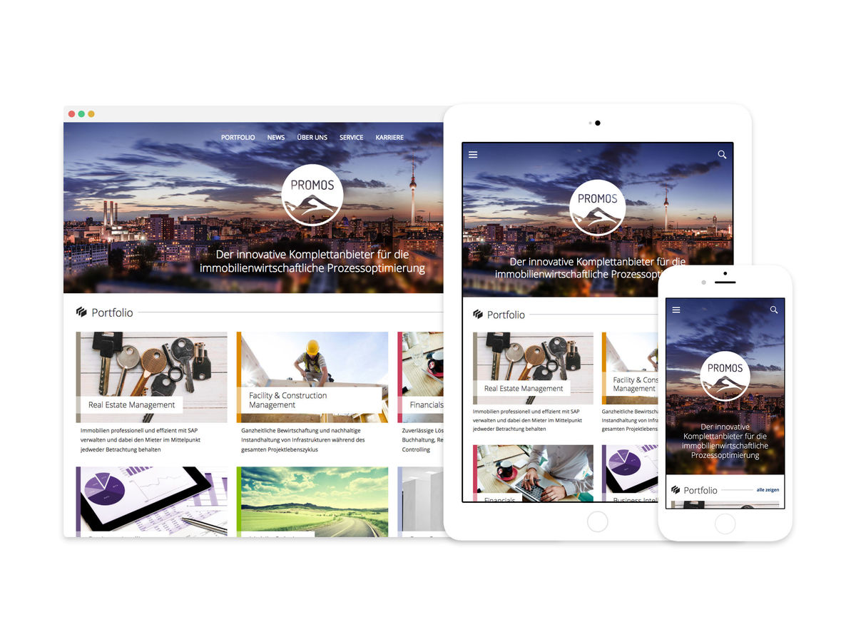 Relaunch Promos Webseite durch die escape GmbH